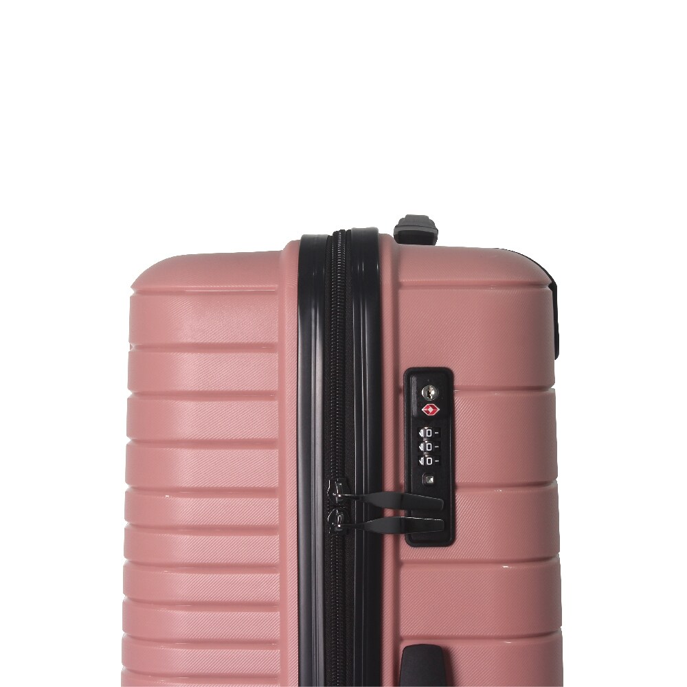 Luggage Set 3 Piece, PP Hardshell Carry On Suitcase With Spinner Wheels & TSA Lock, Lightweight Suitcases For Business, Trip, (20"/24"/28"), Pink_voghion.com